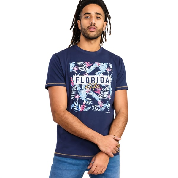 Duke Mens D555 Prestwick Florida Floral Kingsize T-Shirt