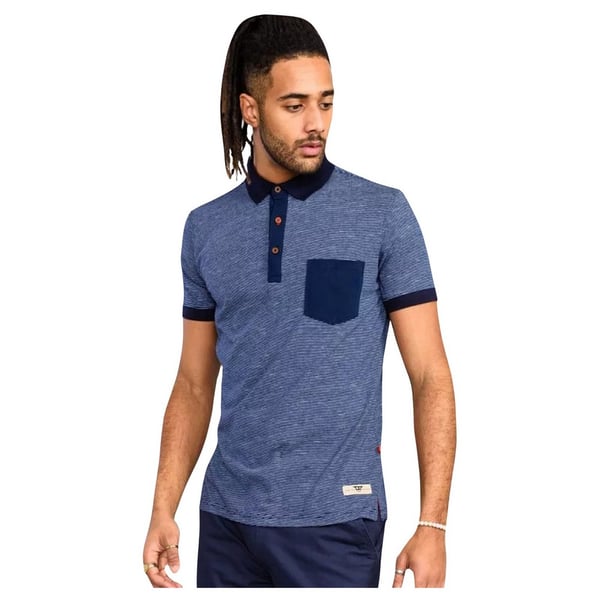 Duke Mens D555 Oxley Fine Stripe Jersey Patch Pocket Kingsize Polo Shirt