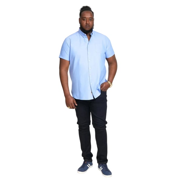 Duke Mens D555 James Oxford Kingsize Short-Sleeved Shirt