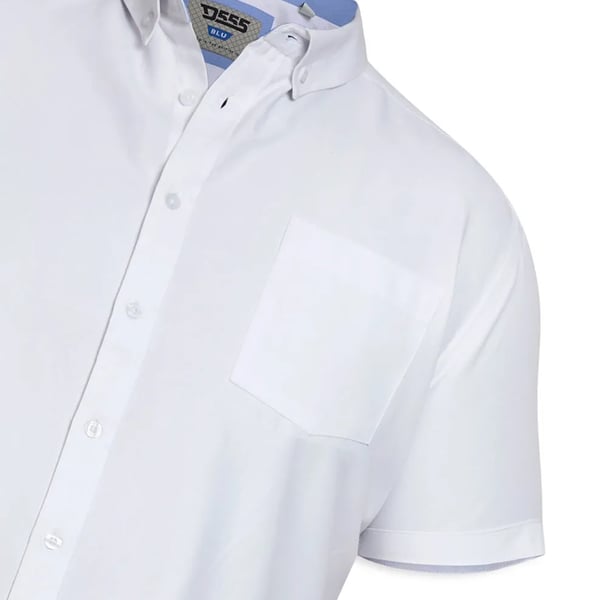 Duke Mens D555 James Oxford Kingsize Short-Sleeved Shirt