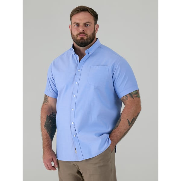 Duke Mens D555 James Oxford Kingsize Short-Sleeved Shirt