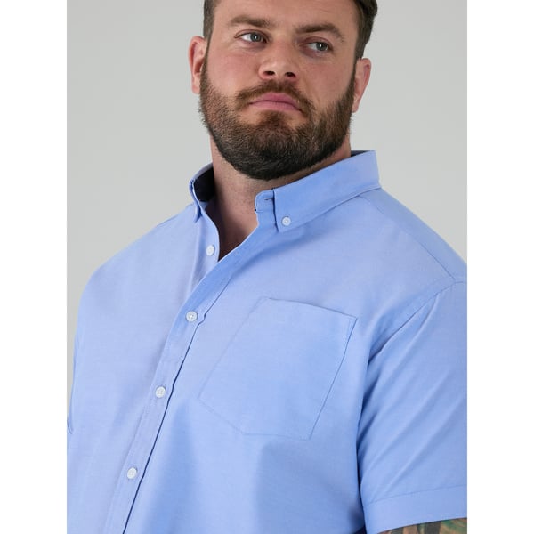 Duke Mens D555 James Oxford Kingsize Short-Sleeved Shirt