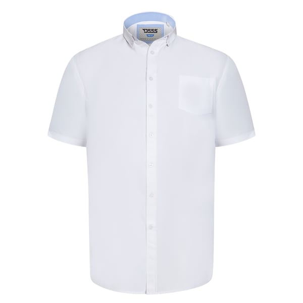 Duke Mens D555 James Oxford Kingsize Short-Sleeved Shirt