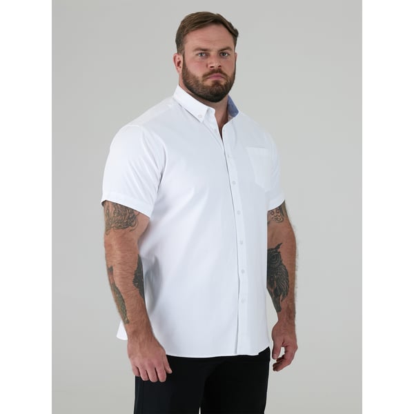 Duke Mens D555 James Oxford Kingsize Short-Sleeved Shirt