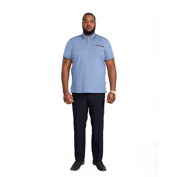 Duke Mens D555 Talbot Pique Jacquard Kingsize Polo Shirt