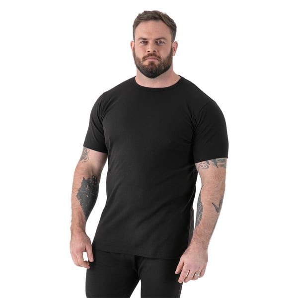 Duke Mens D555 Motherwell Thermal Kingsize lyhythihainen T-paita