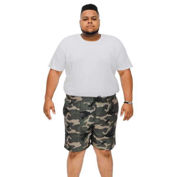 Duke Mens D555 Kody Camo All-Over Print Kingsize Swim Shorts