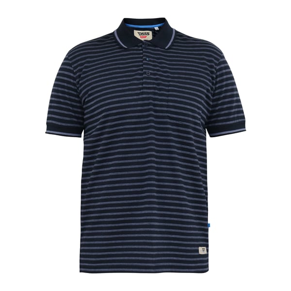 Duke Mens D555 Rosemary Stripe Jersey Woven Kingsize Polo Shirt