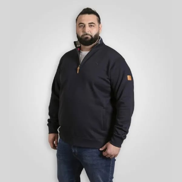 Duke Mens D555 Russel Embroidered Logo Fleece Kingsize Sweatshirt