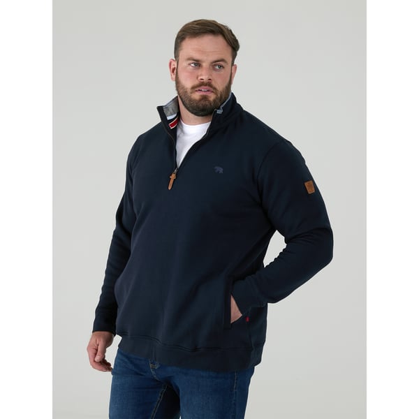 Duke Mens D555 Russel Embroidered Logo Fleece Kingsize Sweatshirt