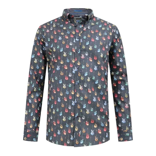 Duke Mens D555 Wakefield Guitar Kingsize Shirt
