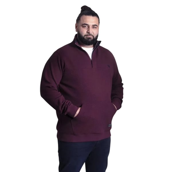 Duke Mens D555 Lancaster Quilted Quarter Zip Kingsize Sweatshirt