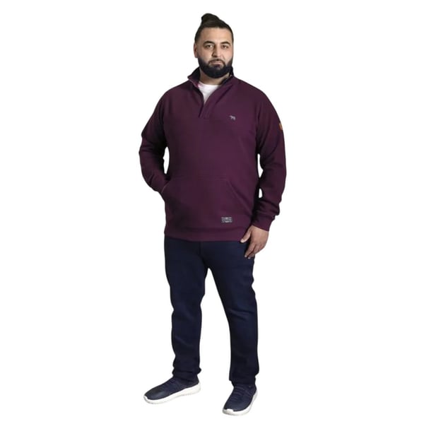 Duke Mens D555 Lancaster Quilted Quarter Zip Kingsize Sweatshirt
