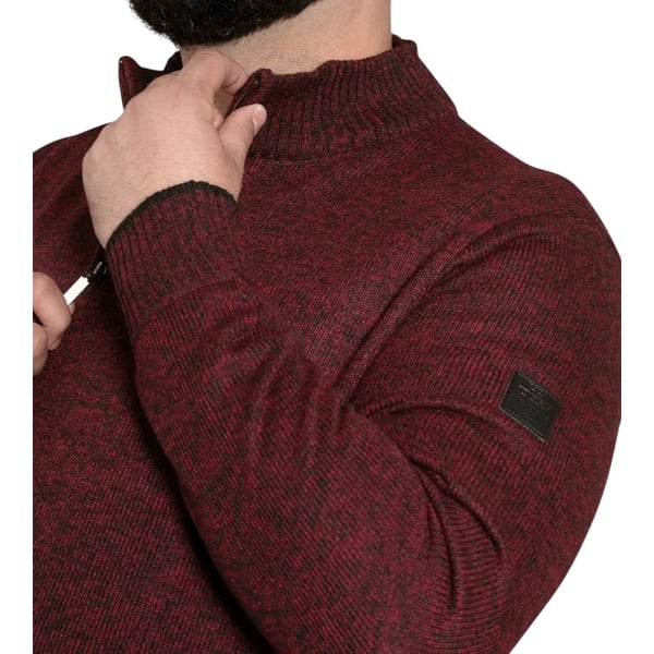 Duke Mens D555 Cramlington Knitted Quarter Zip Kingsize Sweatshirt