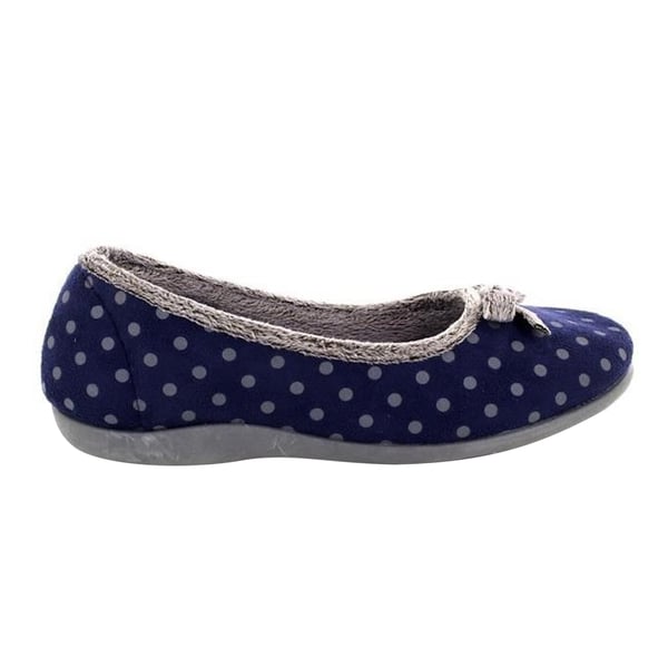 Sleepers Womens/Ladies Louise Polka Dot Bow Slippers