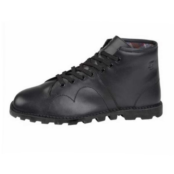 Grafters Mens Original Coated Leather Retro Monkey Boots