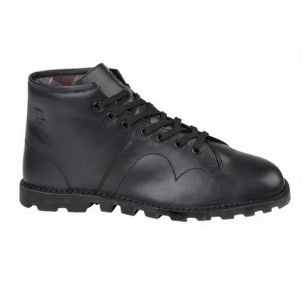 Grafters Mens Original Coated Leather Retro Monkey Boots