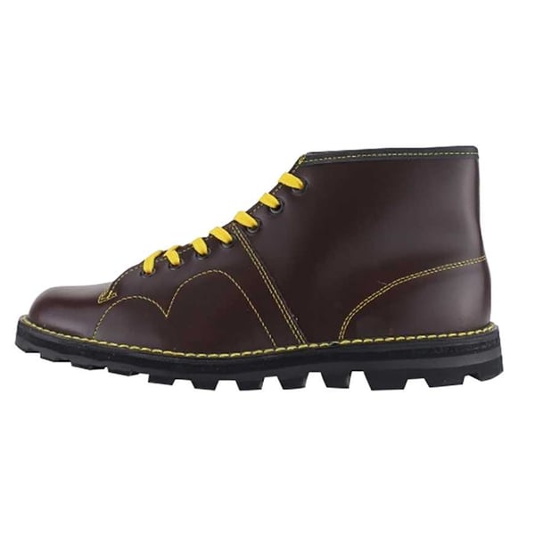 Grafters Mens Original Coated Leather Retro Monkey Boots