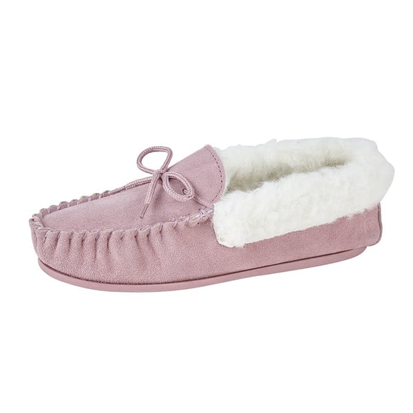 Mokkers Womens/Ladies Suede Emily Moccasin Slippers