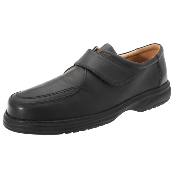 Roamers Mens Superlite Wide Fit Touch Fastening Leather Shoes