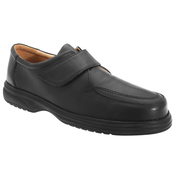 Roamers Mens Superlite Wide Fit Touch Fastening Leather Shoes