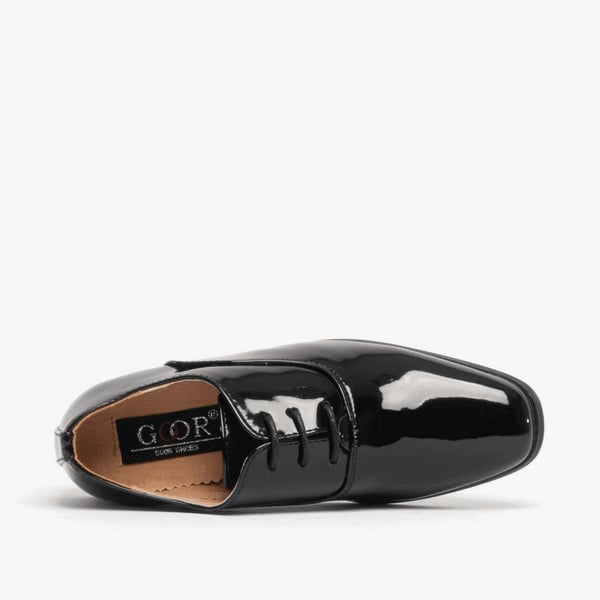 Goor Boys Patent Leather Lace-Up Oxford Tie Dress Shoes