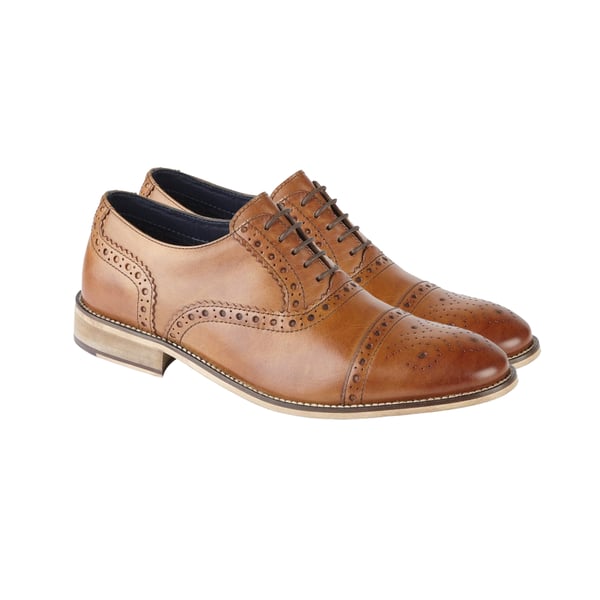 Roamers Miesten Nahkaiset Brogue-kengät
