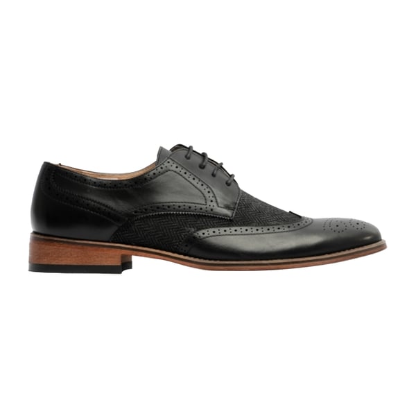 Goor Mens 4 Eye Leather Lined Brogue Gibson Shoe