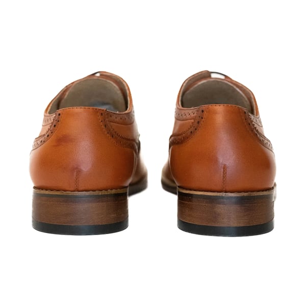 Goor Mens 4 Eye Leather Lined Brogue Gibson Shoe