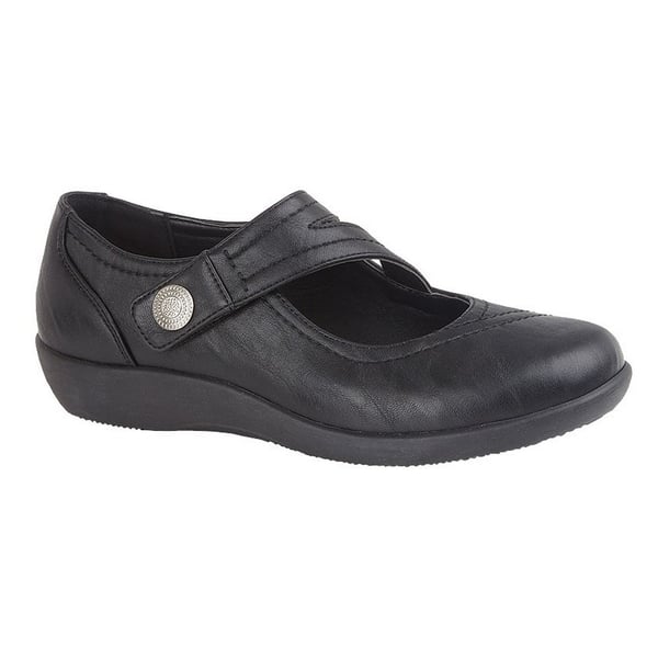 Boulevard Womens/Ladies X Wide EE Fit Touch Fastening Bar Shoe