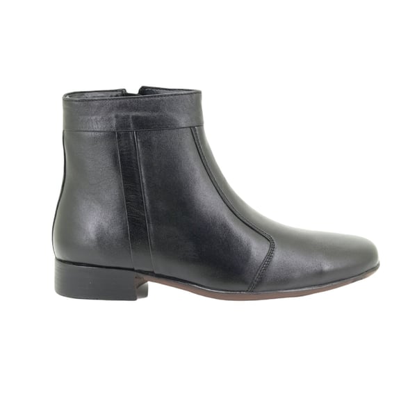 Scimitar Mens Inside Zip Pleated Ankle Boots