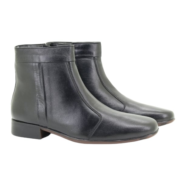Scimitar Mens Inside Zip Pleated Ankle Boots