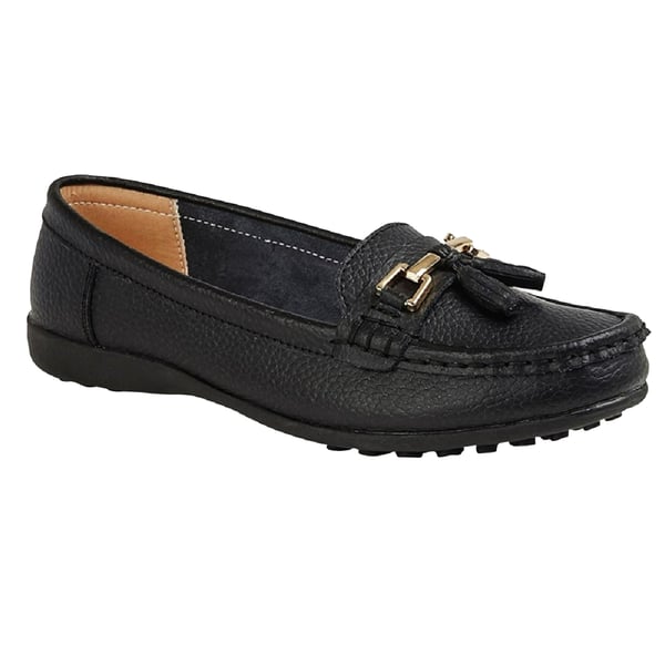 Boulevard Womens/Ladies Action Leather Tassle Loafers