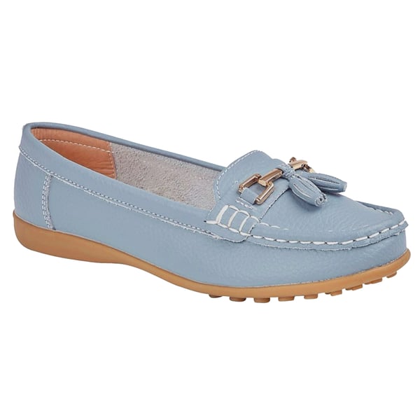 Boulevard Womens/Ladies Action Leather Tassle Loafers