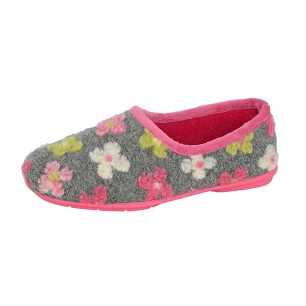 Sleepers Womens/Ladies Gracie Floral Memory Foam Slippers