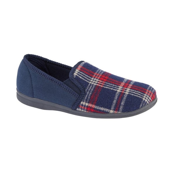 Sleepers Herre Jim Checked Velour-tøfler Sleepers Herre Jim Checked Velour-tøfler