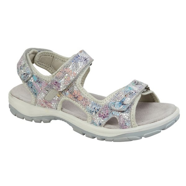 Mod Comfys Womens/Ladies Floral Leather Sports Sandals Mod Comfys Womens/Ladies Floral Leather Sports Sandals