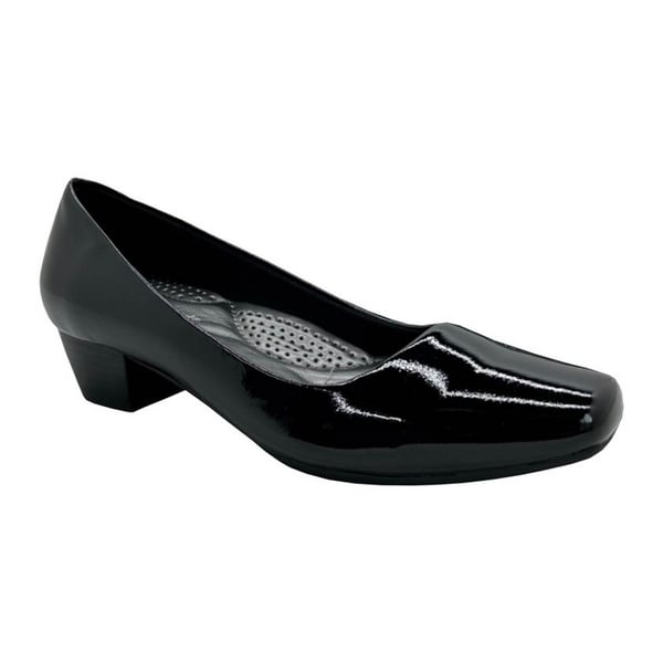 Boulevard Womens/Ladies Patent PU Low Heel Court Shoes