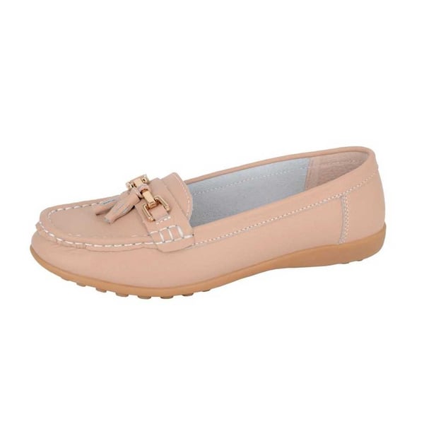 Boulevard Womens/Ladies Tassel Action Leather Loafers