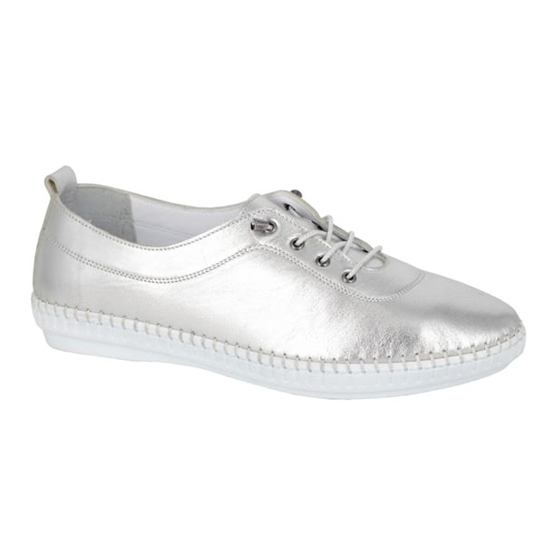 Mod Comfys Womens/Ladies Metallic Leather Casual Shoes