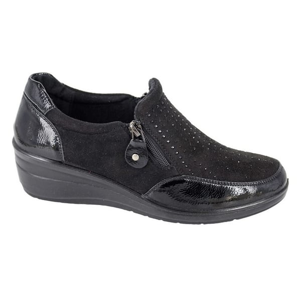 Boulevard Womens/Ladies Patent PU Casual Shoes