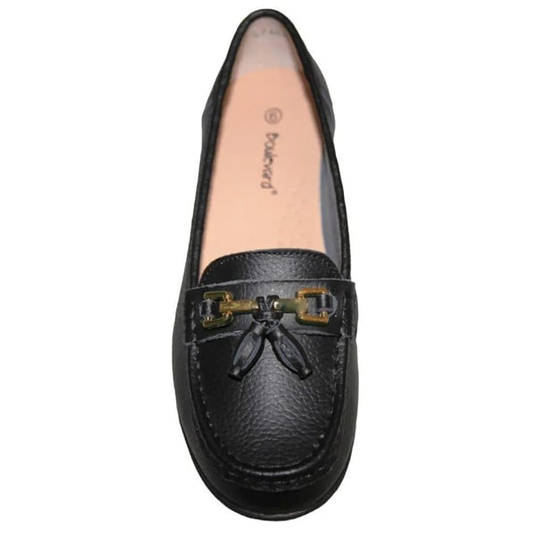 Boulevard Womens/Ladies Action Leather Saddle Loafers