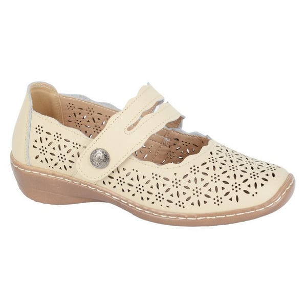 Boulevard Womens/Ladies Perforated Leather Sandals Boulevard Womens/Ladies Perforated Leather Sandals