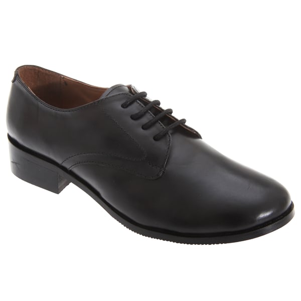 Grafters Womens/Ladies 4 Blind Eyelet Hi-Shine Leather Cadet Shoes