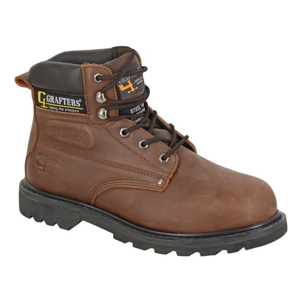 Grafters Mens Crazy Horse Leather Safety Boots