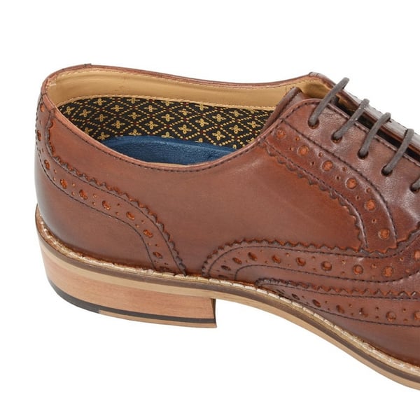 Roamers Brogues i läder för män