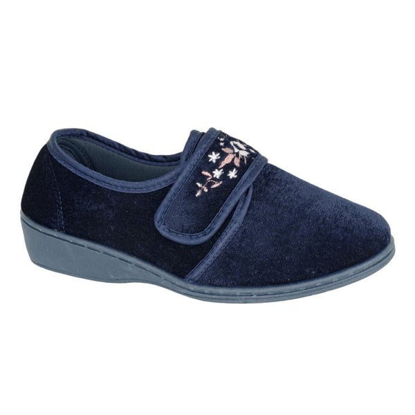 Sleepers Womens/Ladies Elsie Synthetic Wide Slippers