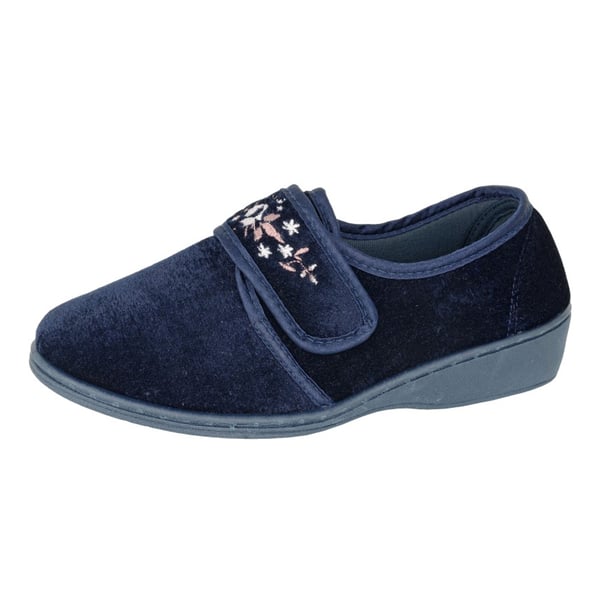 Sleepers Womens/Ladies Elsie Synthetic Wide Slippers