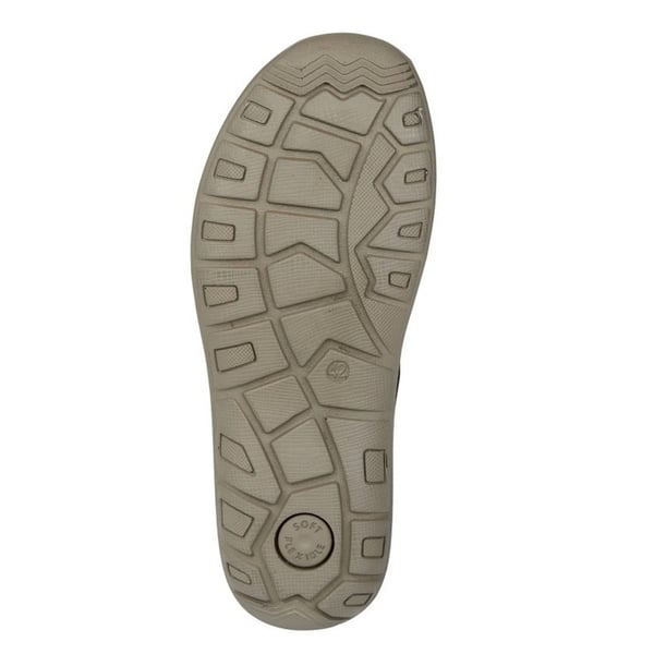 Roamers Mens Leather Touch Fastening Sandals