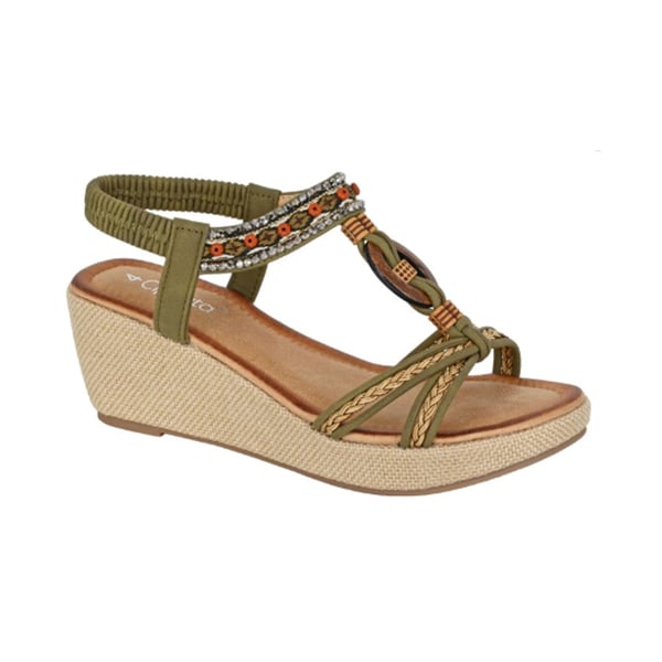 Cipriata Womens/Ladies Jewelled Platform Heel Sandals